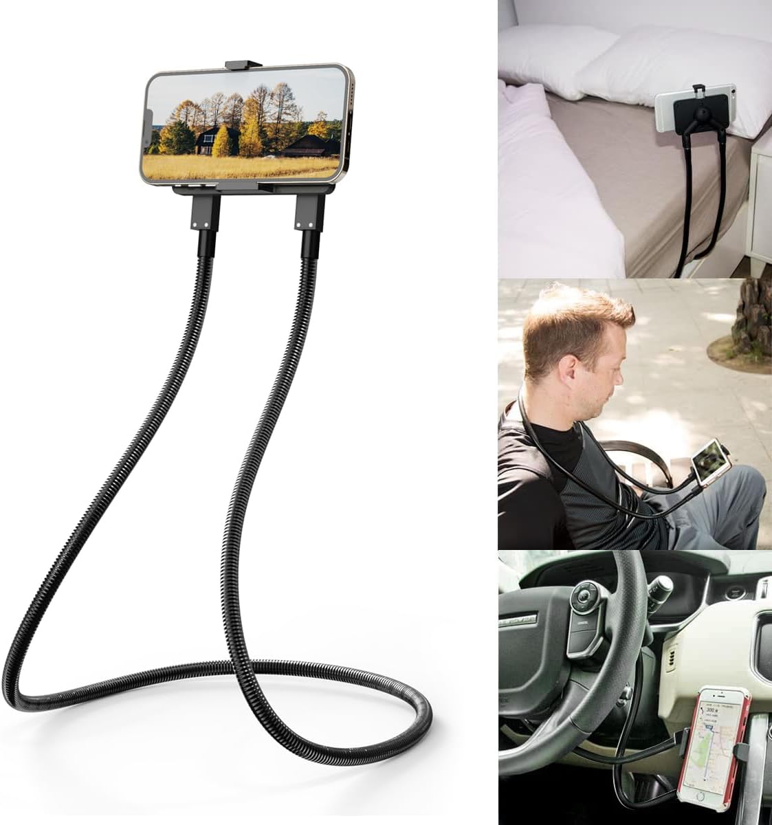 B-Land Cell Phone Holder, Universal Mobile Phone Stand, Lazy Bracket, DIY Flexible Mount Stand with Multiple Function (Black) B-Land Cell Phone Holder, Universal Mobile Phone Stand, Lazy Bracket, DIY Flexible Mount Stand with Multiple Function (Black)