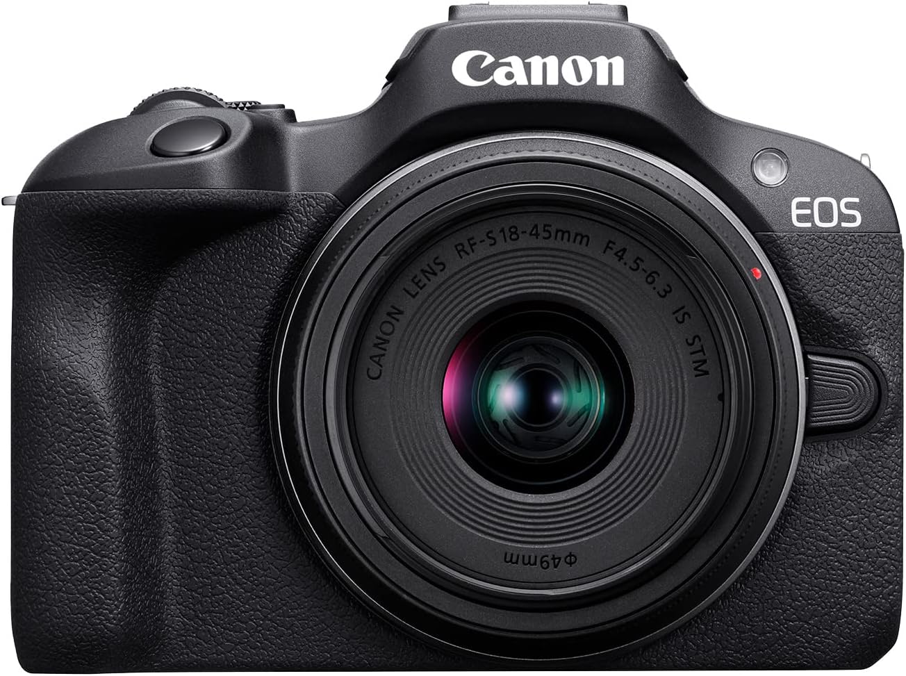 Canon EOS R100 Mirrorless Camera RF-S18-45mm F4.5-6.3 is STM Lens Kit, 24.1 Megapixel CMOS (APS-C) Sensor, 4K Video, RF Mount, Black Canon EOS R100 Mirrorless Camera RF-S18-45mm F4.5-6.3 is STM Lens Kit, 24.1 Megapixel CMOS (APS-C) Sensor, 4K Video, RF Mount, Black