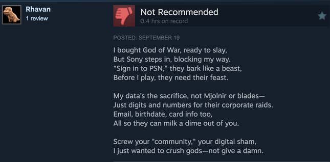 Ο Θεός του Πολέμου Ragnarök μέσω Κριτικών Steam Ο Θεός του Πολέμου Ragnarök μέσω Κριτικών Steam