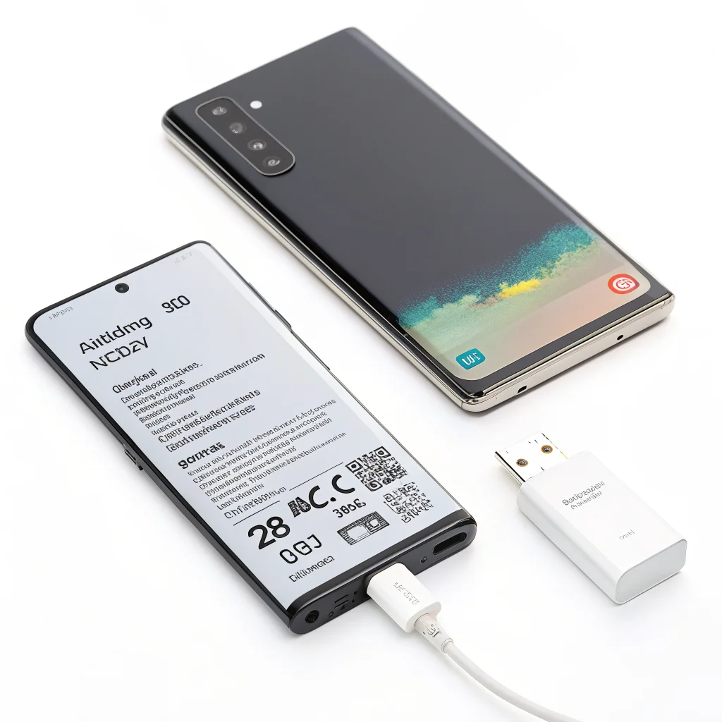 A Samsung Galaxy S26 FE smartphone displaying its 6.7-inch screen with 120Hz refresh rate beside a 4900mAh battery and a price tag illustrating affordable power and durability.