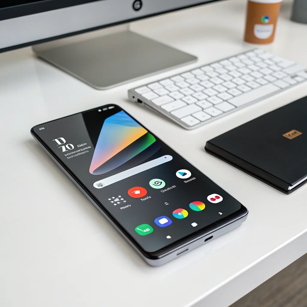 A sleek Google Pixel 10 Pro smartphone showcasing advanced AI features like Gemini AI and NotebookLM apps on a modern desk with Google Drive and YouTube Premium icons visible.