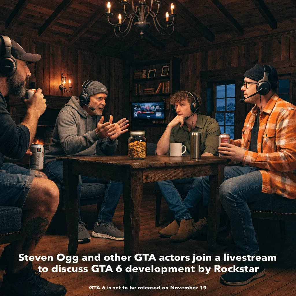Steven Ogg as Trevor from GTA livestreams about GTA 6 game development and Rockstar’s November 19 release date with other GTA actors.