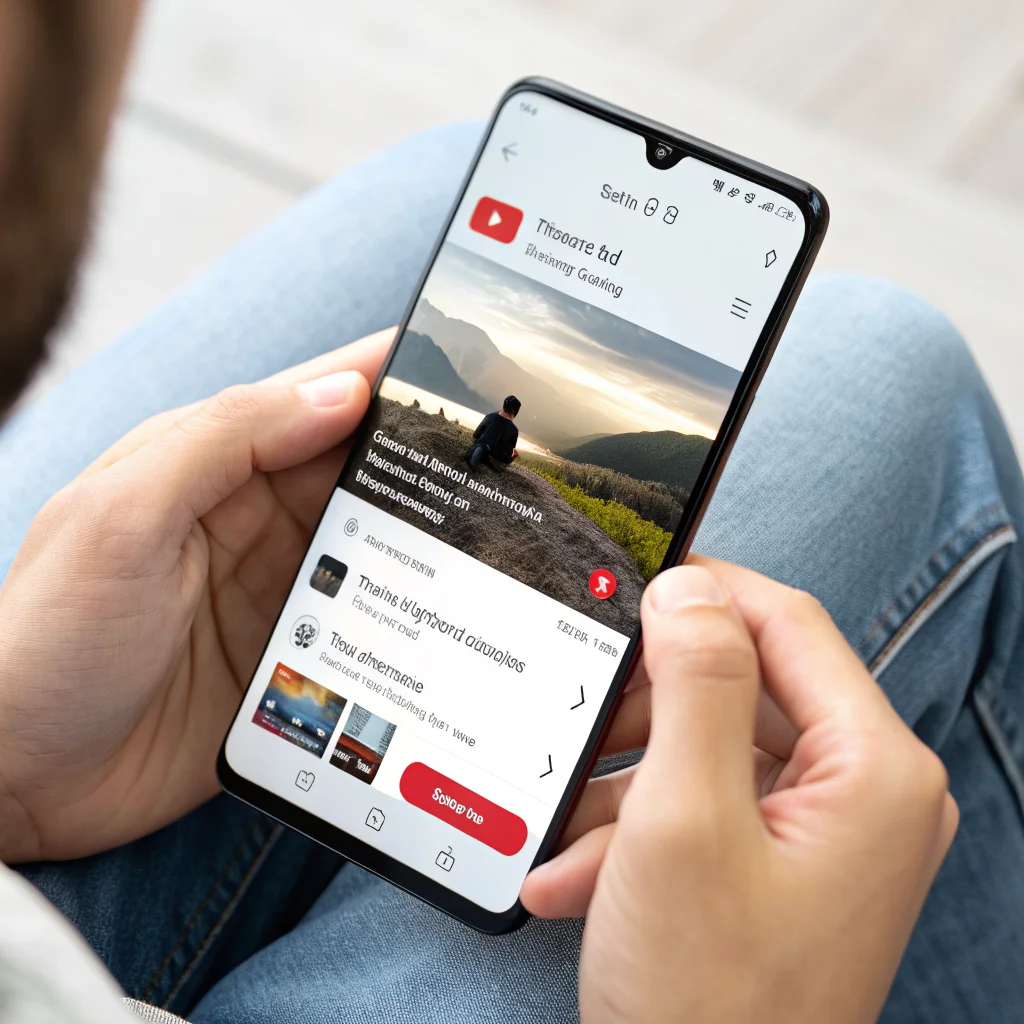 A person using the YouTube app on a smartphone, adjusting video playback speed to 2x with gesture controls and tap-and-hold features for an enhanced viewing experience.