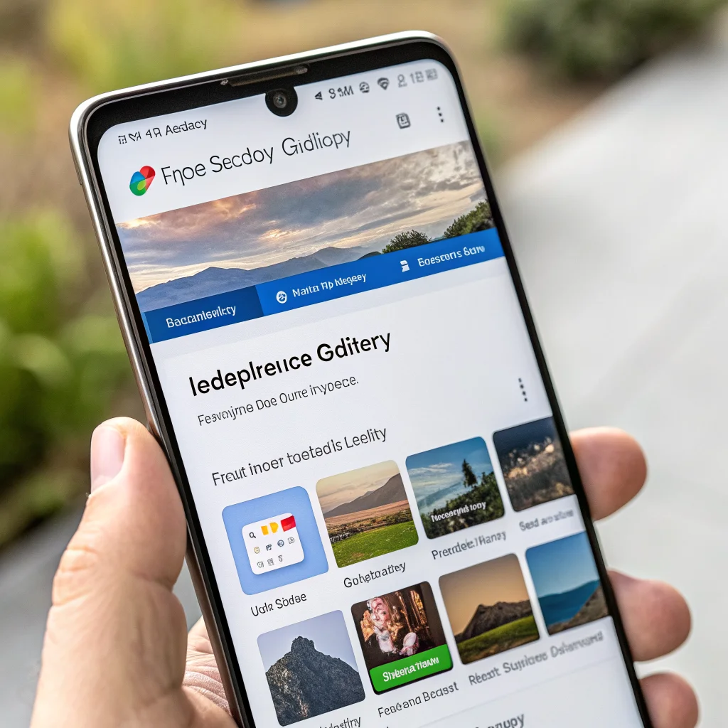 A user managing Android photos with open-source apps like Fossify Gallery and Nextcloud, showcasing independence from the Google ecosystem on a smartphone screen.